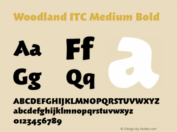 Woodland ITC Medium Bold Version 2.0 Font Sample