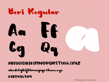 Beri Version 1.003;Fontself Maker 3.5.1 Font Sample