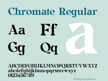 Chromate Regular Version 1.000 Font Sample