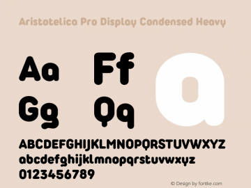 Aristotelica Pro Display Condensed Heavy Version 1.000;hotconv 1.0.109;makeotfexe 2.5.65596图片样张