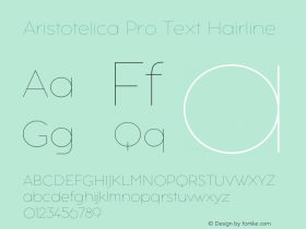 Aristotelica Pro Text Hairline Version 1.000;hotconv 1.0.109;makeotfexe 2.5.65596图片样张