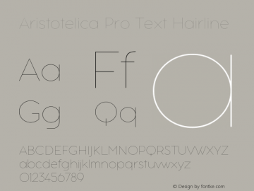 Aristotelica Pro Text Hairline Version 1.000图片样张