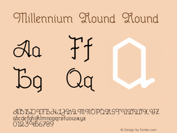 Millennium Round Round Version 1.002;Fontself Maker 1.1.0 Font Sample