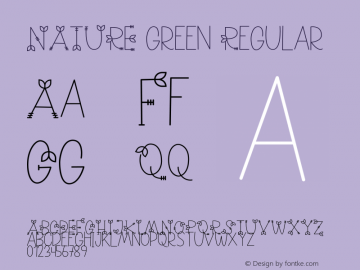 NATURE green Version 1.00;December 1, 2020;FontCreator 13.0.0.2683 64-bit图片样张