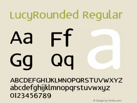 LucyRounded 1.000 Font Sample