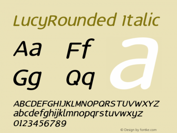 LucyRounded-Italic 1.000图片样张