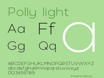 Polly light Version 2.000;PS 002.000;hotconv 1.0.88;makeotf.lib2.5.64775图片样张