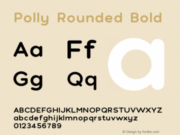 Polly Rounded Bold Version 4.000;PS 004.000;hotconv 1.0.88;makeotf.lib2.5.64775图片样张