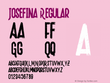 Josefina Version 1.00;November 27, 2020;FontCreator 13.0.0.2683 64-bit图片样张