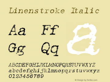 Linenstroke Italic Collection Copyright (c)1997 Expert Software, Inc. Font Sample