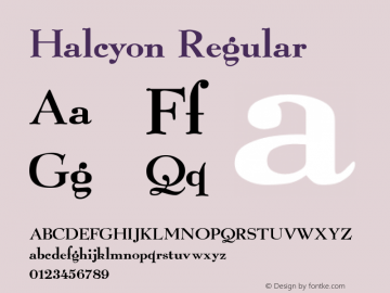 Halcyon Regular Unknown图片样张