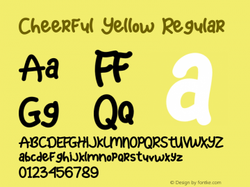 Cheerful Yellow Version 1.00;November 18, 2020;FontCreator 12.0.0.2555 64-bit Font Sample