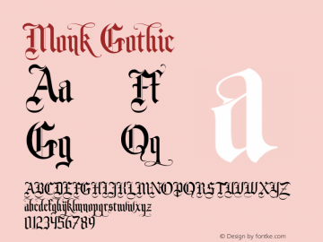 Monk Gothic Version 001.000图片样张