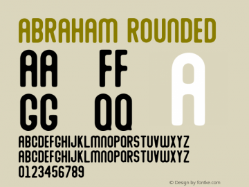 Abraham Rounded Rounded Version 1.00;May 9, 2019;FontCreator 11.5.0.2430 64-bit Font Sample