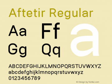 Aftetir Version 1.010;Fontself Maker 3.5.4图片样张