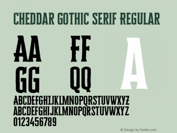 CheddarGothicSerif 1.002 Font Sample