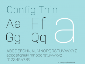 Config Thin Version 1.000;PS 001.000;hotconv 1.0.88;makeotf.lib2.5.64775 Font Sample
