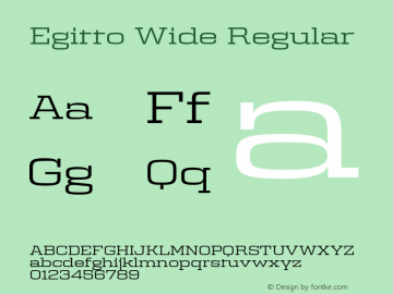 Egitto Wide Version 1.0; ttfautohint (v1.8.3) Font Sample