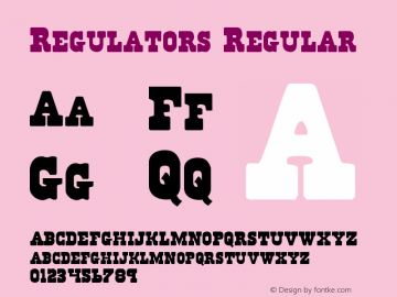 Regulators Regular 2 Font Sample