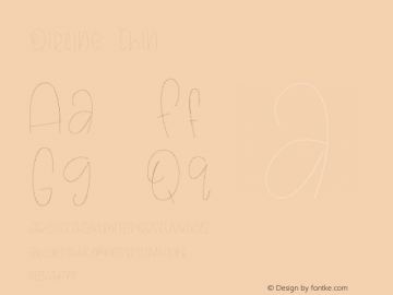 Qirline Version 002.000 Font Sample