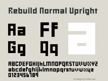 Rebuild-NormalUpright Version 2.001图片样张