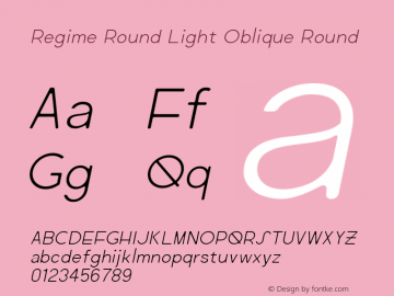 Regime Round Light Obliq Round Version 1.000图片样张