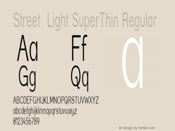 Street  Light SuperThin Regular 1.0图片样张