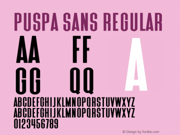 Puspa Sans  Font Sample