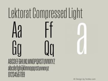 Lektorat Compressed Light Version 1.001;hotconv 1.0.116;makeotfexe 2.5.65601 Font Sample