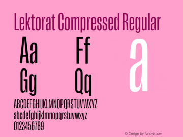 Lektorat Compressed Regular Version 1.001;hotconv 1.0.116;makeotfexe 2.5.65601 Font Sample