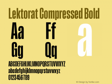 Lektorat Compressed Bold Version 1.001;hotconv 1.0.116;makeotfexe 2.5.65601 Font Sample