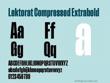 Lektorat Compressed Extrabold Version 1.001;hotconv 1.0.116;makeotfexe 2.5.65601 Font Sample