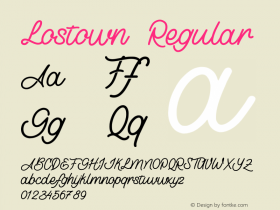 Lostown Regular Version 1.00;December 8, 2020;FontCreator 13.0.0.2681 64-bit图片样张