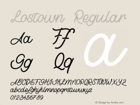 Lostown Regular Version 1.00;December 8, 2020;FontCreator 13.0.0.2681 64-bit图片样张