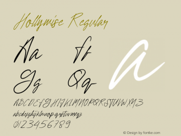 Hollywise  Font Sample