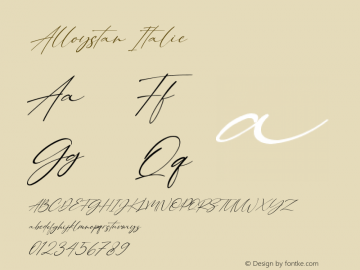 Alloystan Italic Version 1.00;September 13, 2020;FontCreator 12.0.0.2563 64-bit Font Sample