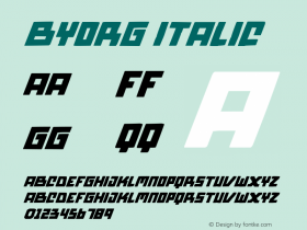 Byorg Italic Version 1.00;September 30, 2020;FontCreator 12.0.0.2563 64-bit图片样张