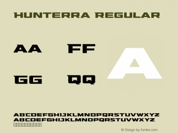 Hunterra Version 1.001;Fontself Maker 3.5.2图片样张