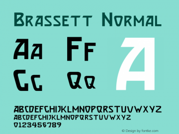 Brassett Normal 1.1 Font Sample