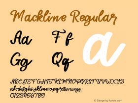 Mackline Version 1.00;October 8, 2020;FontCreator 12.0.0.2563 64-bit图片样张