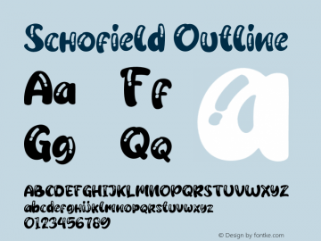 Schofield Outline Version 1.00;October 12, 2020;FontCreator 12.0.0.2563 64-bit图片样张