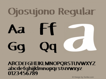 Ojosujono Version 1.001;Fontself Maker 3.5.1 Font Sample
