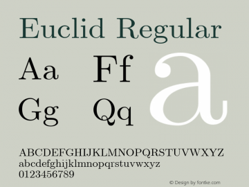 Euclid Regular February 1999; version 1.5图片样张