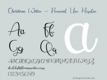 Christmas Winter - Personal Use Version 1.00;November 17, 2020;FontCreator 12.0.0.2555 64-bit图片样张