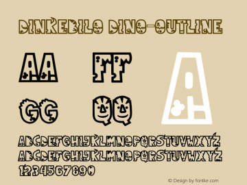 Dinkebilo Dino-Outline Version 1.030;Fontself Maker 3.5.4图片样张