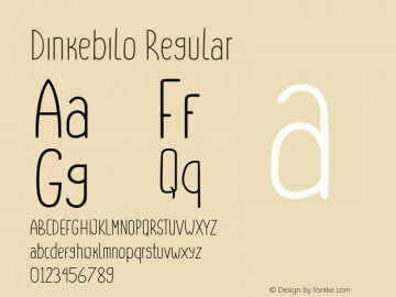 Dinkebilo Version 1.004;Fontself Maker 3.5.4 Font Sample