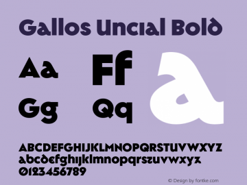 Gallos Uncial Heavy Version 1.000;hotconv 1.0.109;makeotfexe 2.5.65596 Font Sample