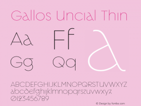 Gallos Uncial Thin Version 1.000图片样张