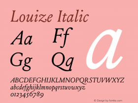 Louize-Italic Version 1.000图片样张