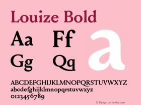 Louize-Bold Version 1.000图片样张